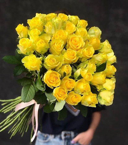 ramo con Rosas  amarillas - Arreglo de flores a domicilio