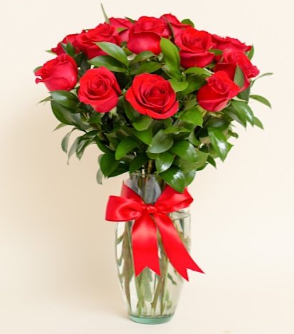  Florero 12 Rosas - Flores a Domicilio